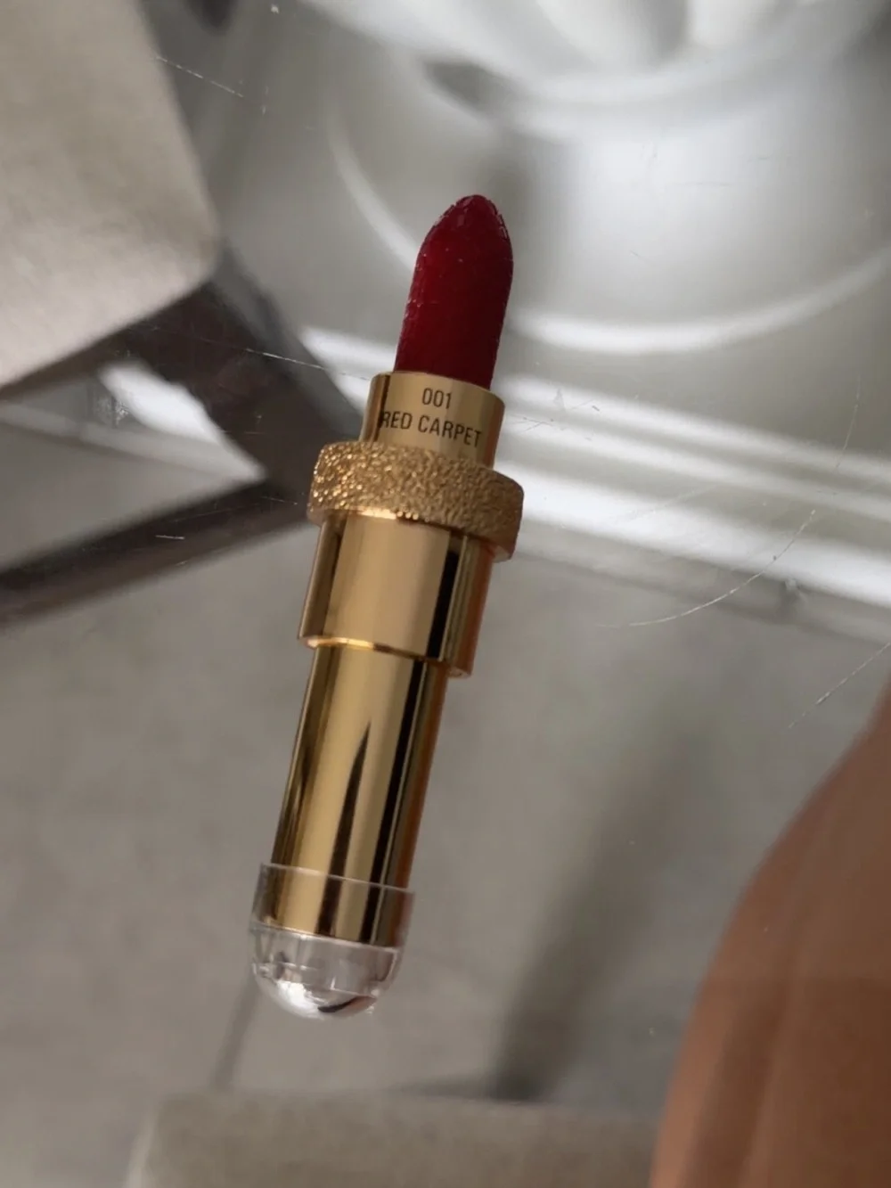 Jimmy Choo Red Lipstick with Gold Case - Picture 2 of 4